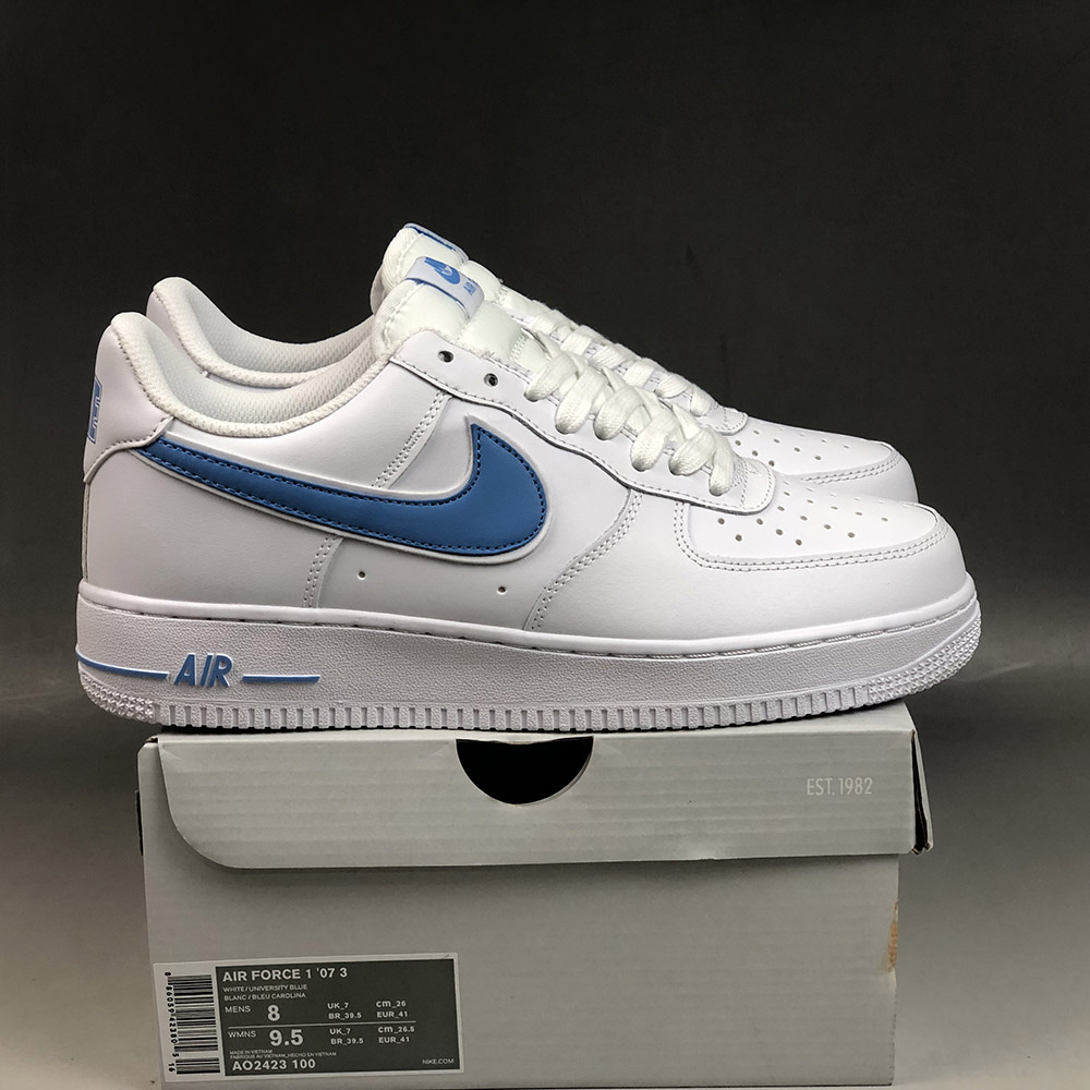 blue and white nike air force