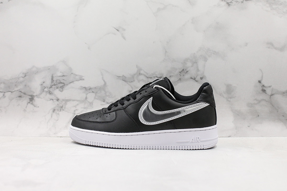 nike air force 1 low white with black swoosh