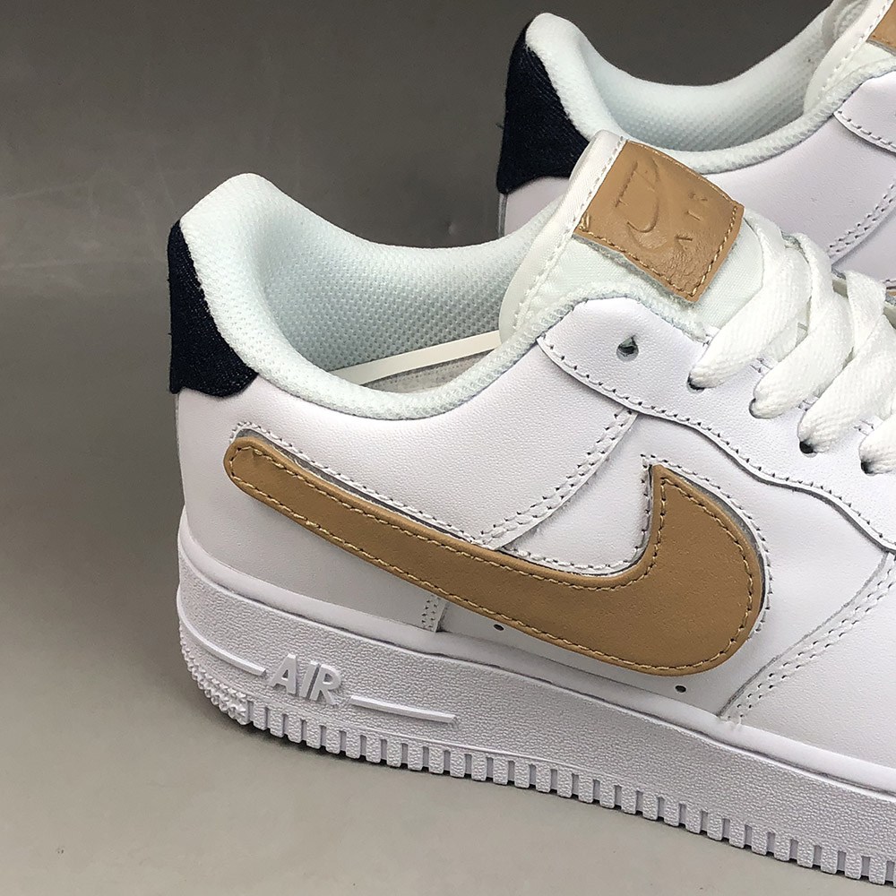 nike air force 1 low removable swoosh pack white vachetta tan