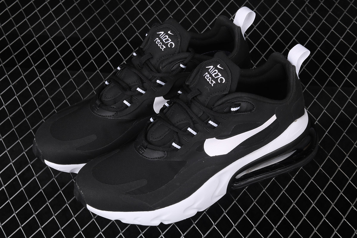 Nike Air Max 270 React Black White For 