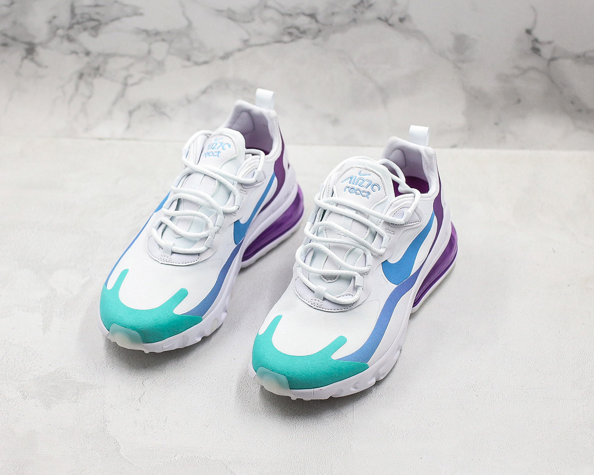 white purple and blue air max