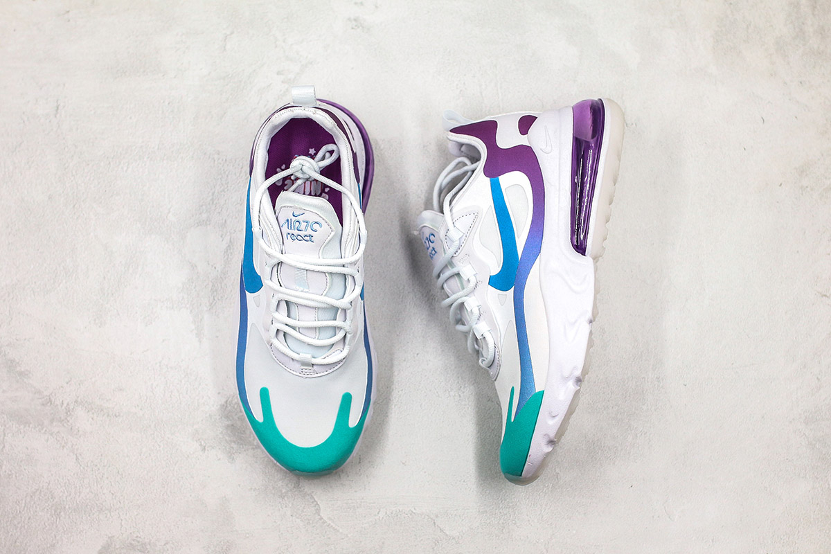 purple and turquoise air max