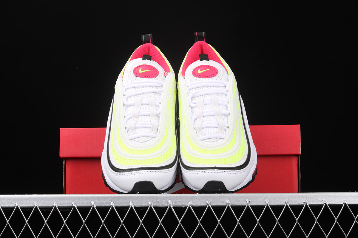 nike air max 97 white rush pink volt