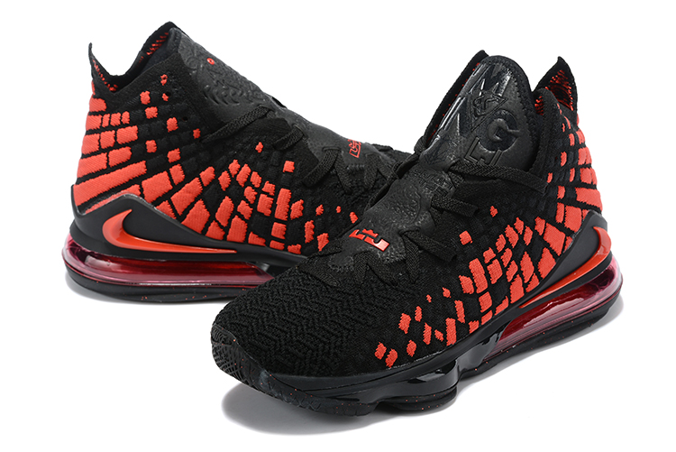 nike lebron black and red