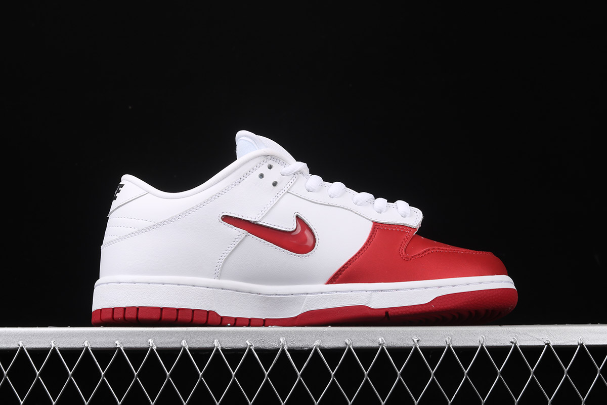 Supreme x Nike SB Dunk Low Varsity Red/White-Black For Sale – The 