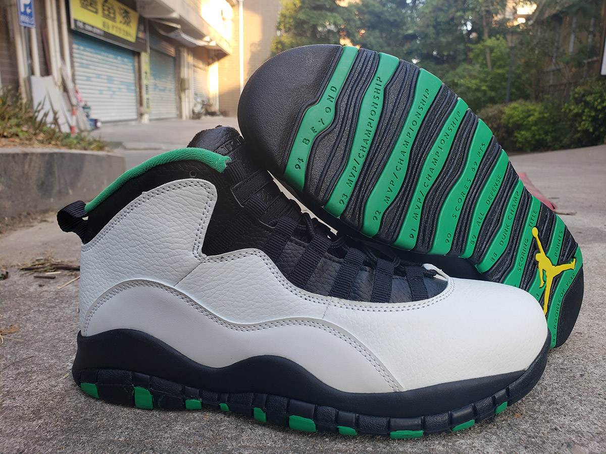 jordan 10 green and black