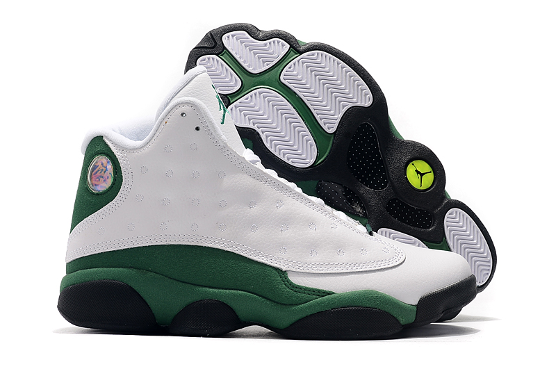 green & white jordans