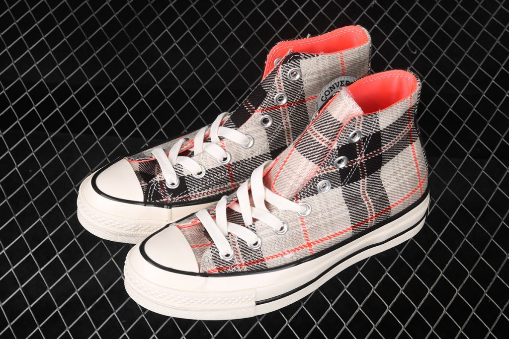 tan and plaid converse