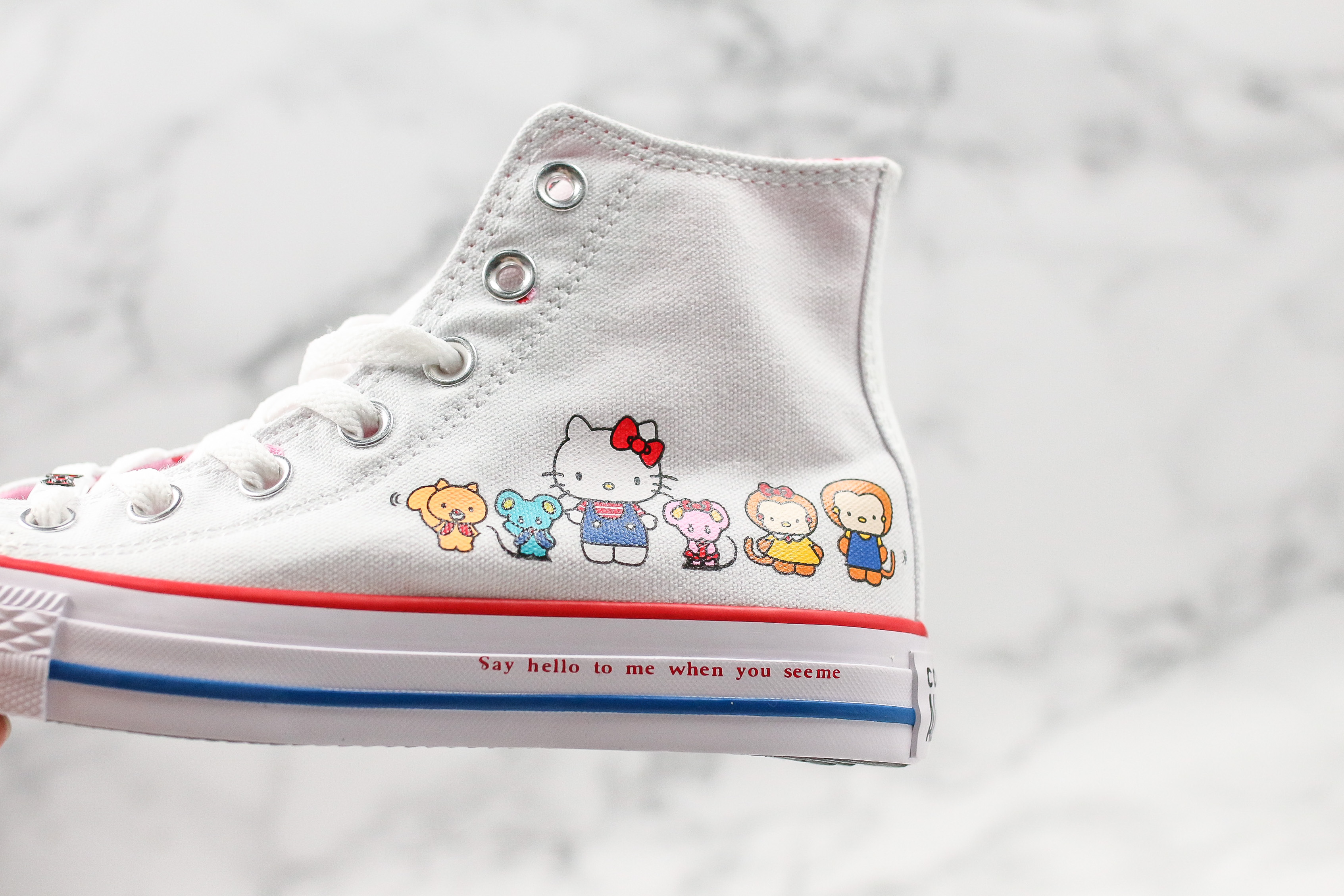 Hello Kitty x Converse Chuck Taylor All Star High Top White/Prism Pink – The Sole Line