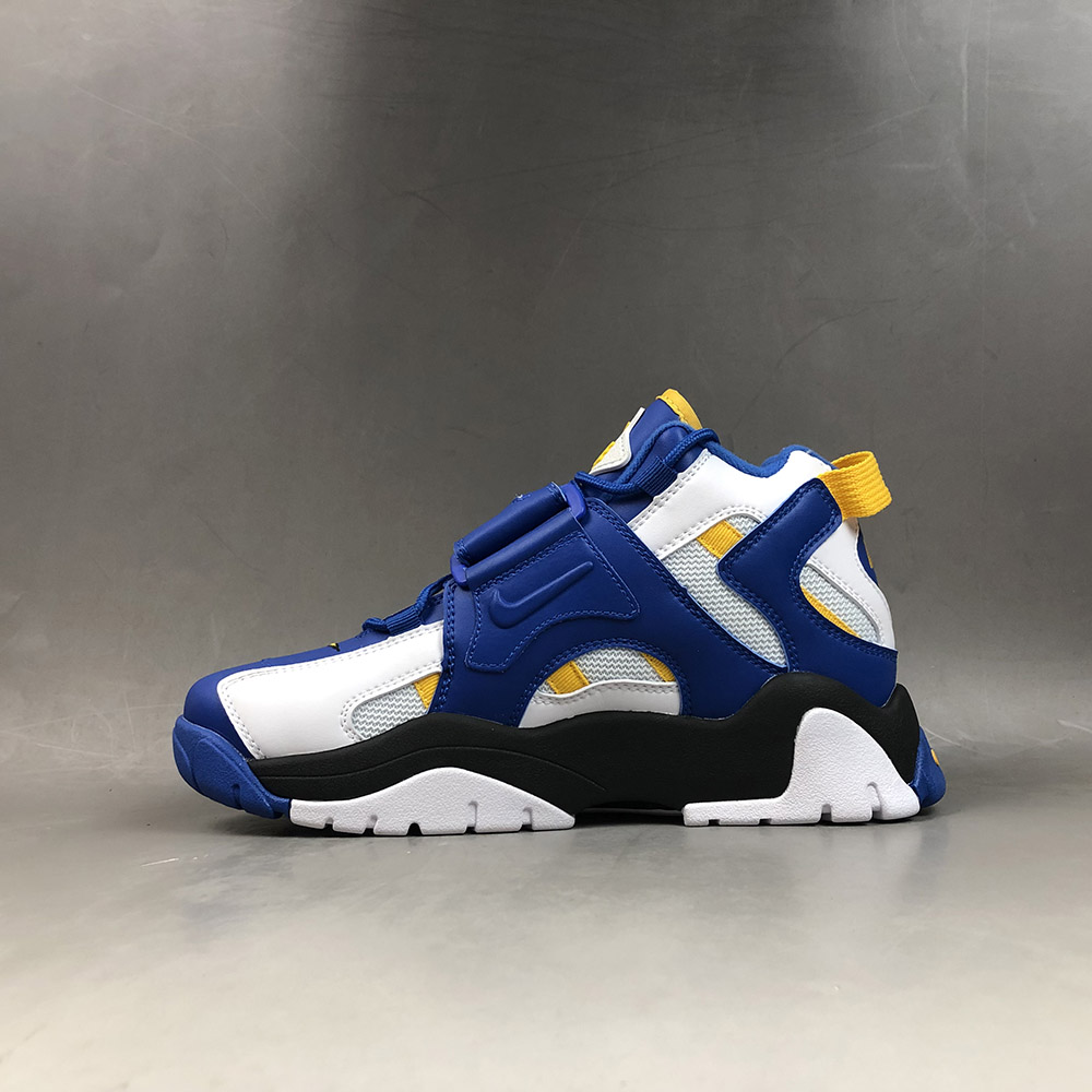 nike air barrage orange blue