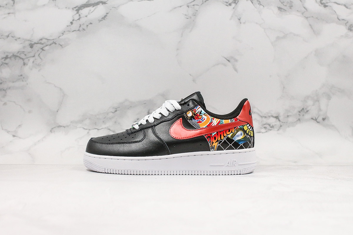 nike air force 1 white-ember glow-black