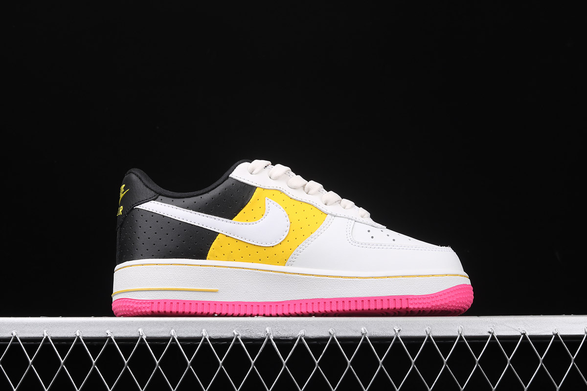 yellow and black air force ones