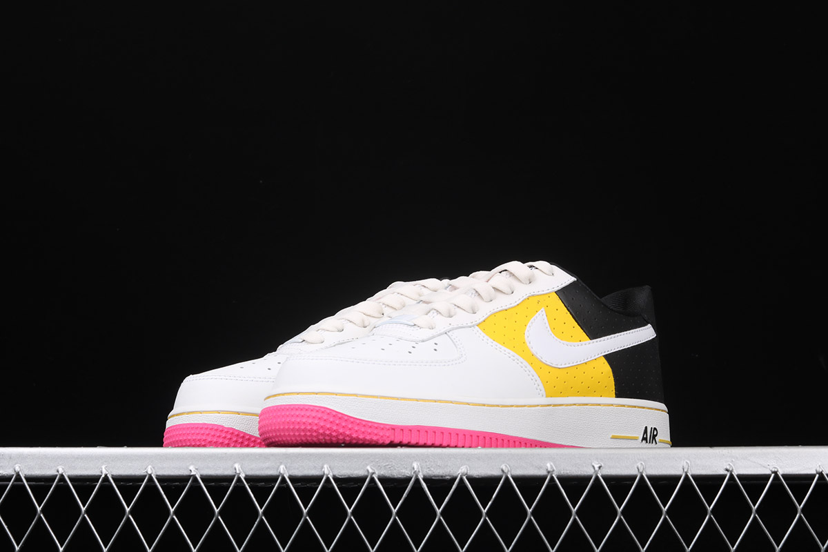 nike air force 1 pink and yellow