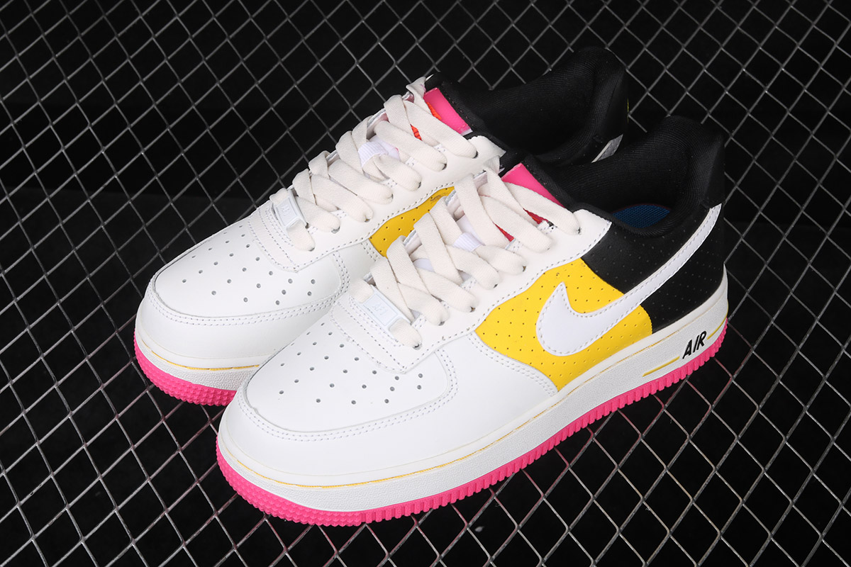 pink and yellow air force 1