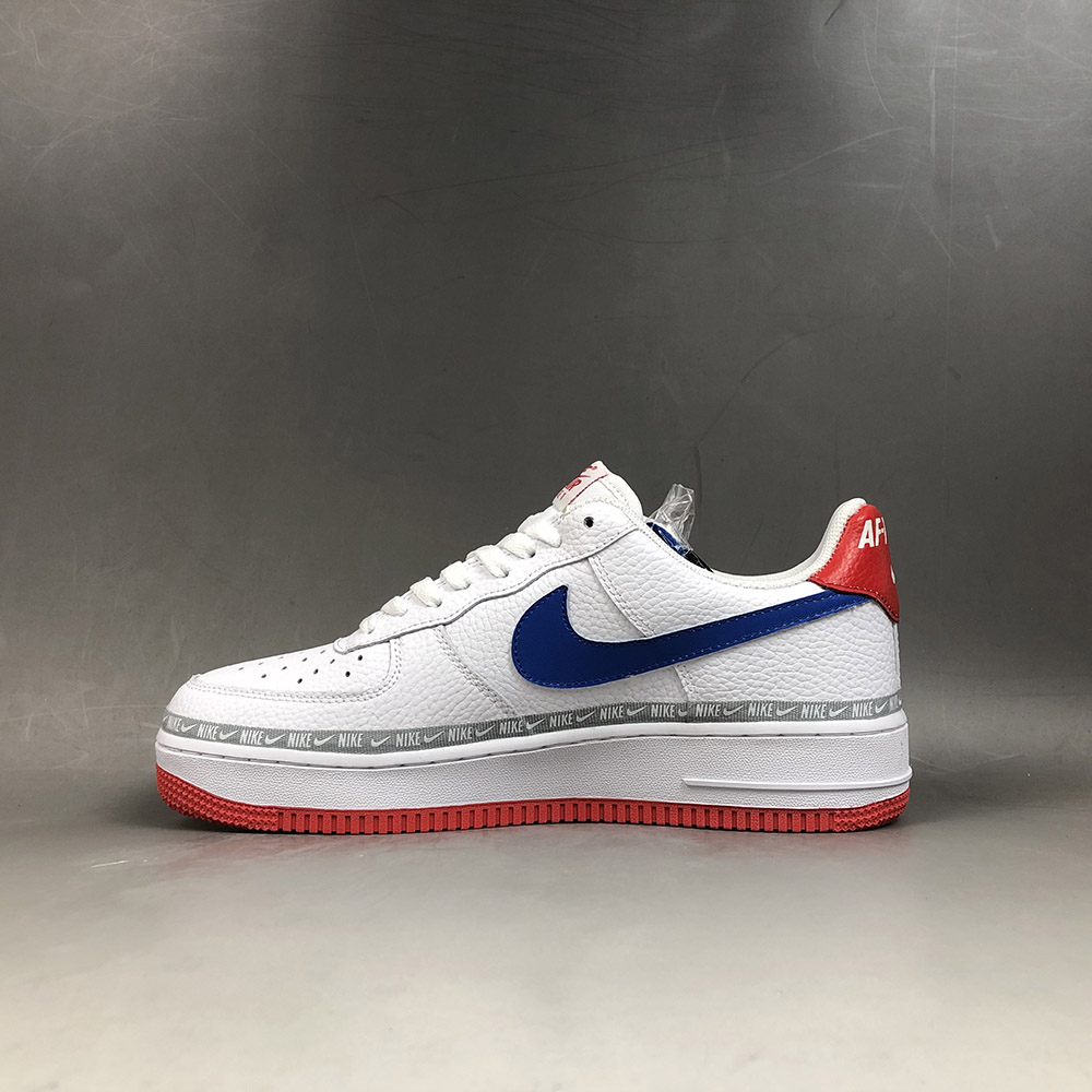 air force 1 with red and blue