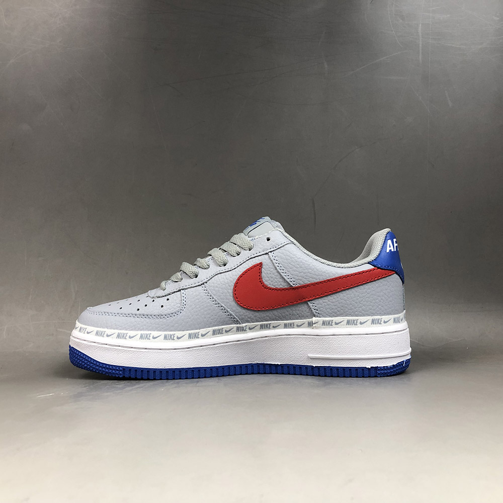 air force 1 grey and red