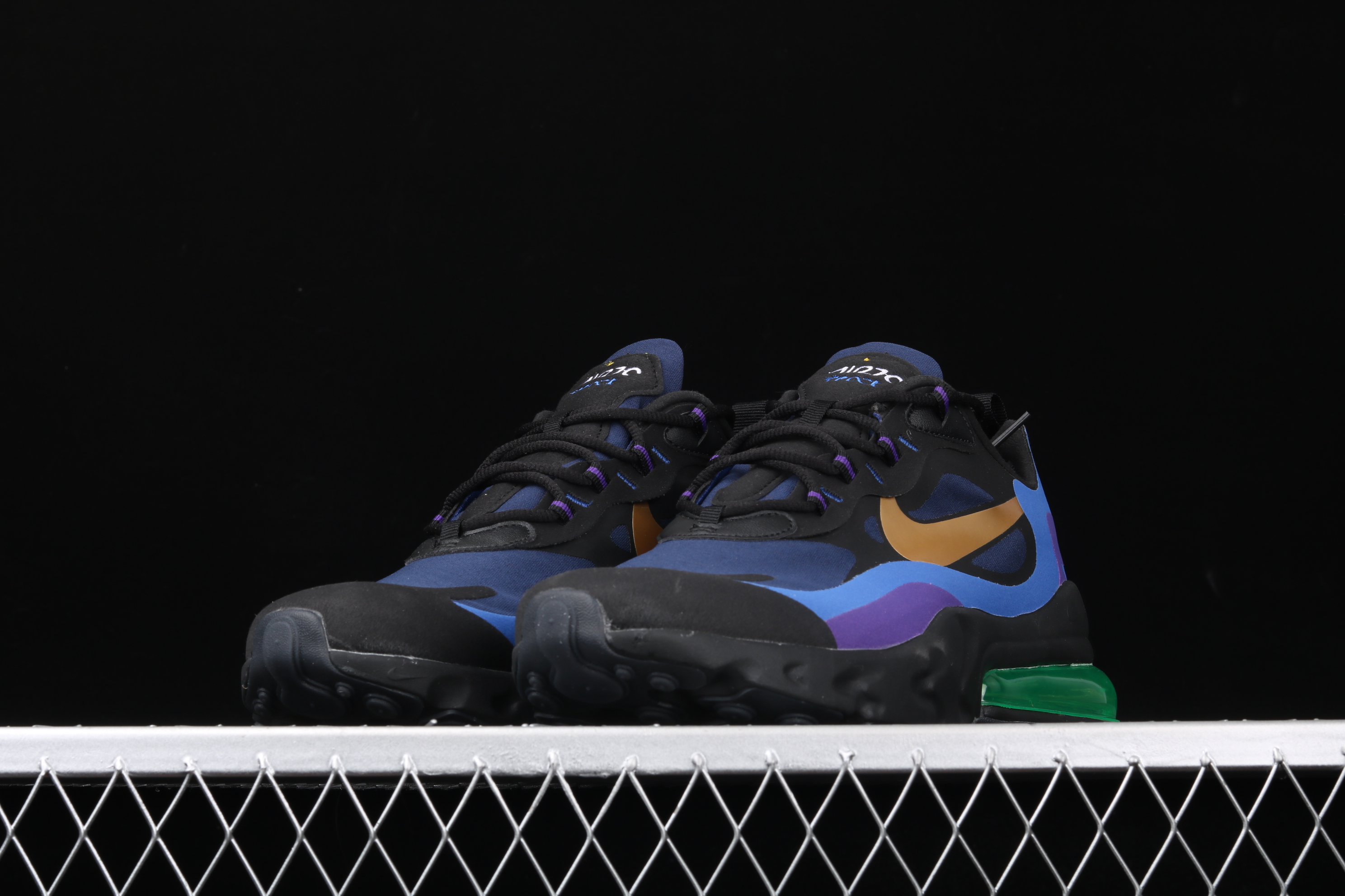 royal blue and gold tennis shoes