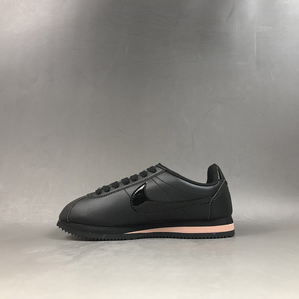 double swoosh cortez black and rose gold