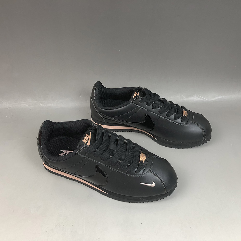 black rose gold nike cortez