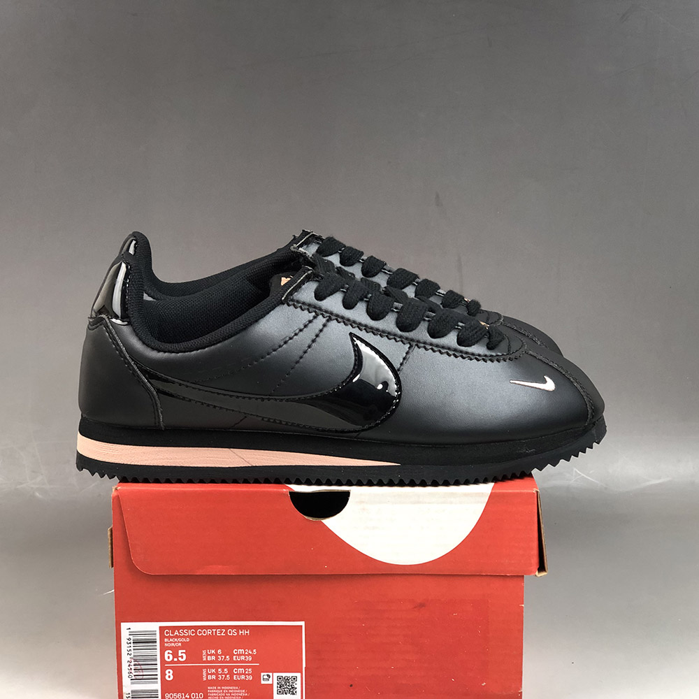 nike black gold cortez