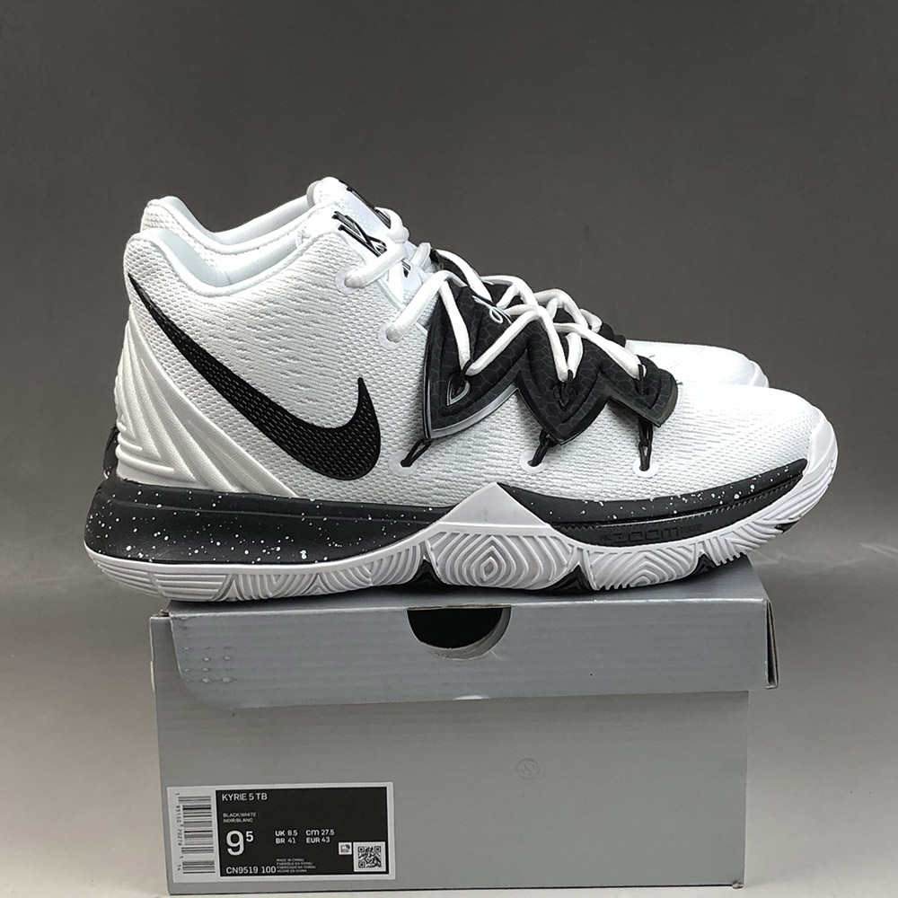 nike kyrie 5 white and black