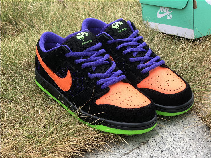 orange and black nike dunks