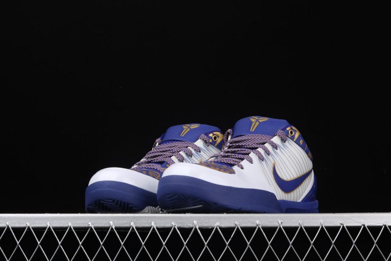 Nike Zoom Kobe 4 (pop) âMvp NBA Finalsâ White/Concord-Metallic Gold For Sale â The Sole Line