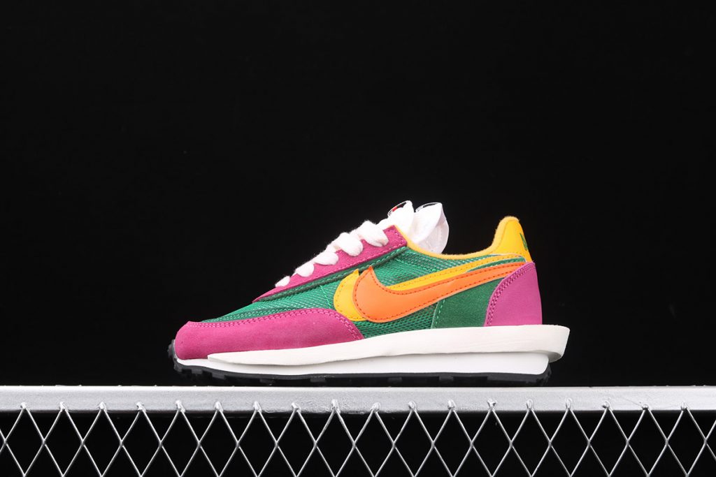 pink and green nike sacai