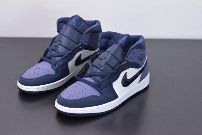 jordan nike men's air 1 mid obsidian sanded purple