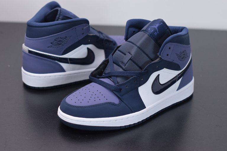 Air Jordan 1 Mid Obsidian/Sanded Purple/White For Sale – The Sole Line