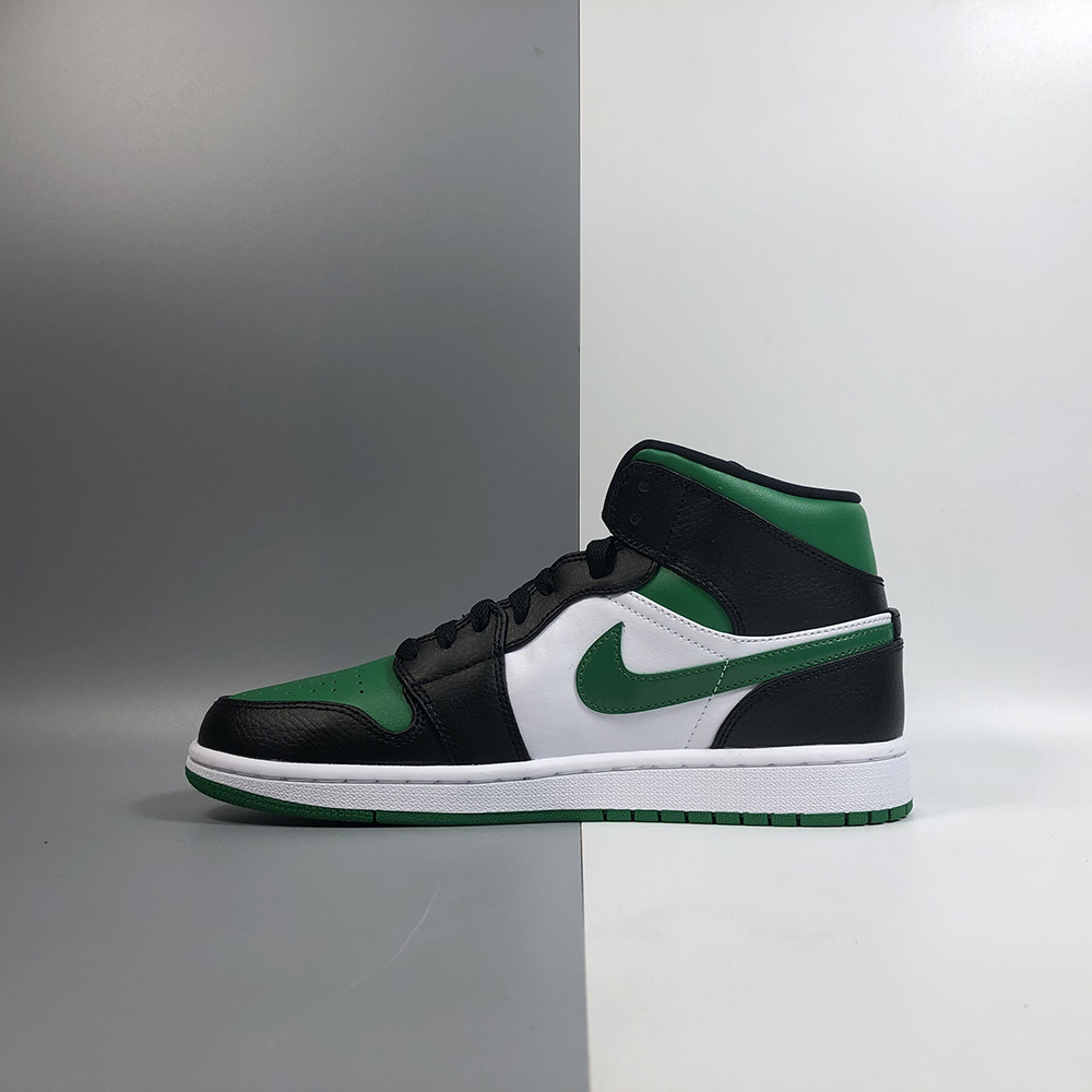 the green and white jordans