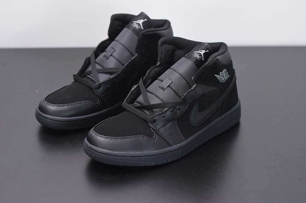 jordan 1 mid triple black 2019