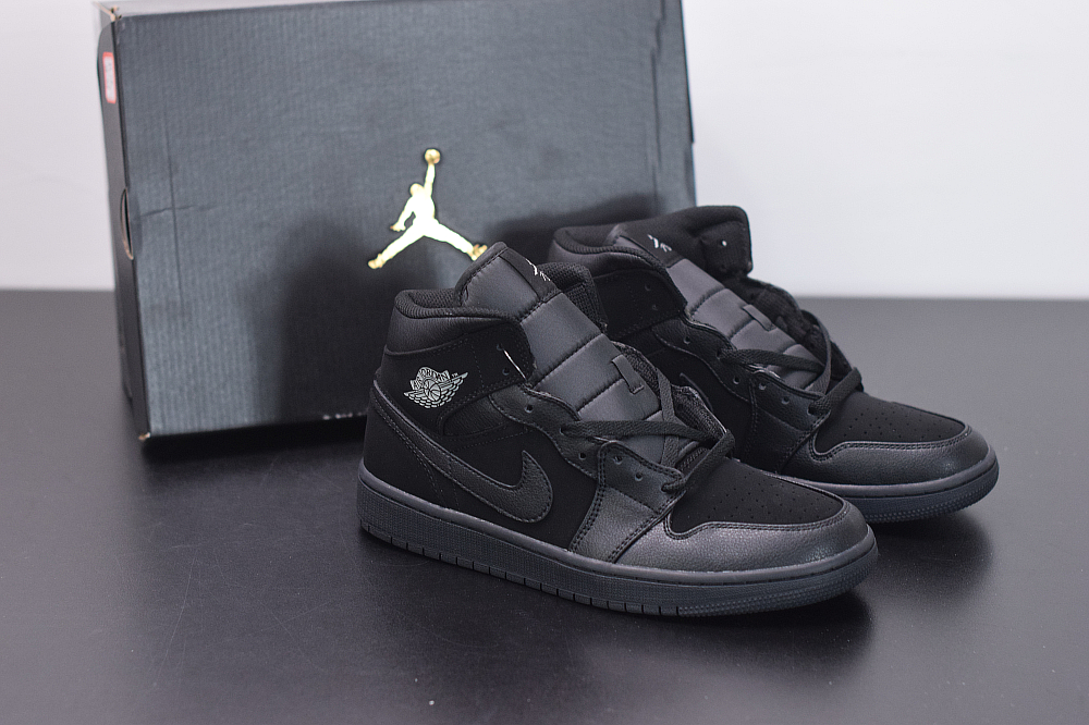 jordan 1 mid triple black 2019