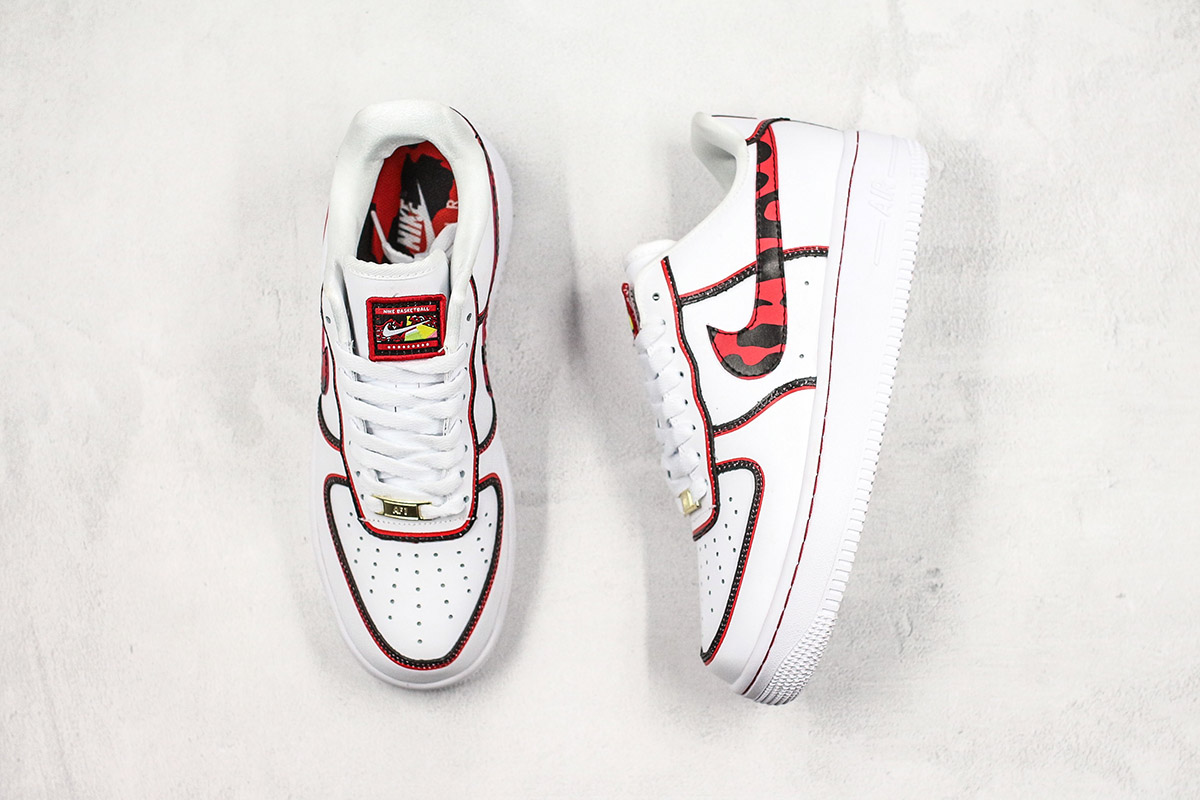 air force 1 red white and black