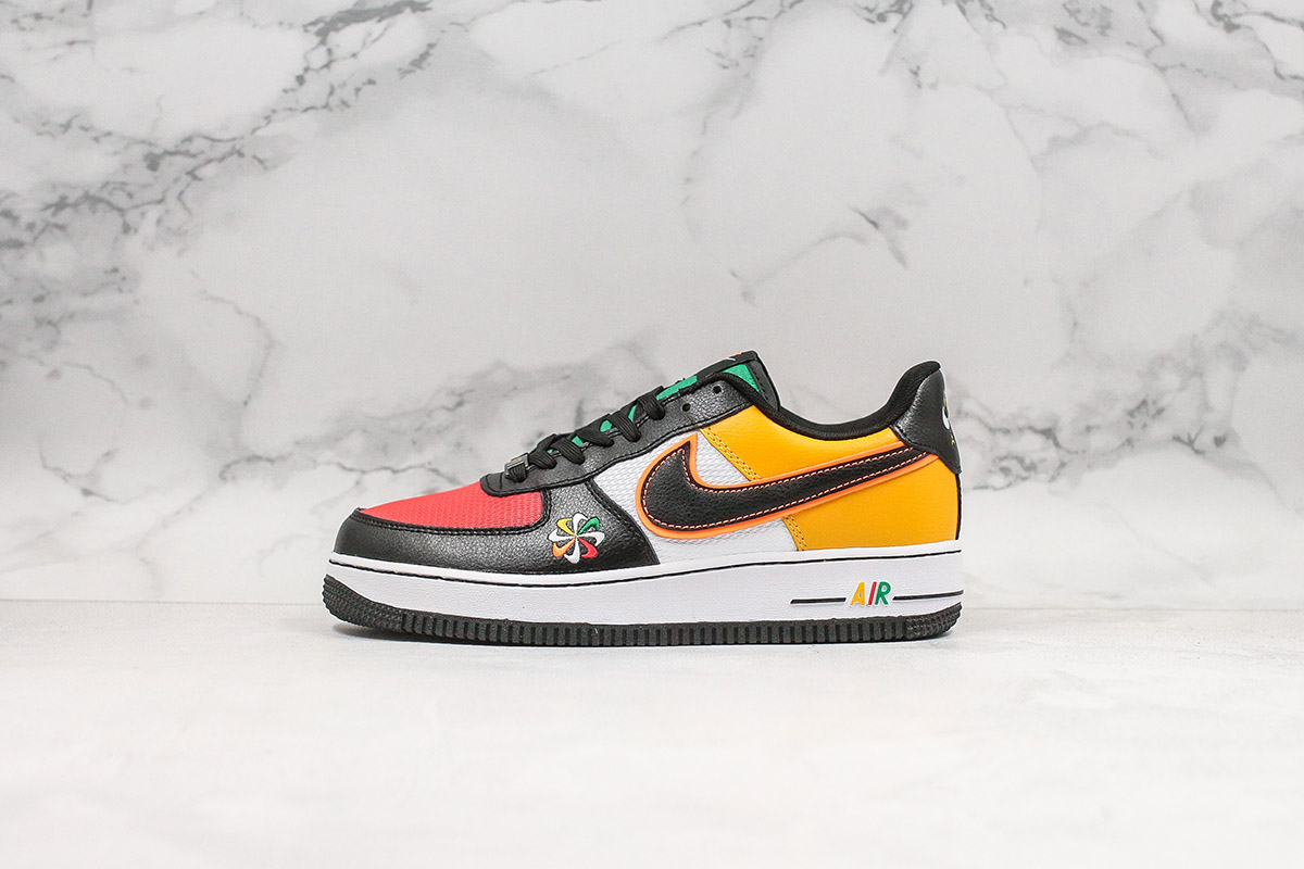 nike air force 1 green and yellow