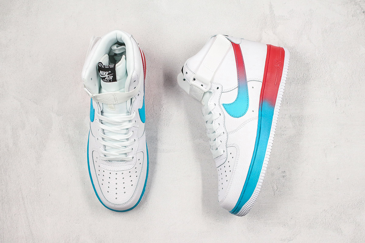 nike air force 1 blue and white high