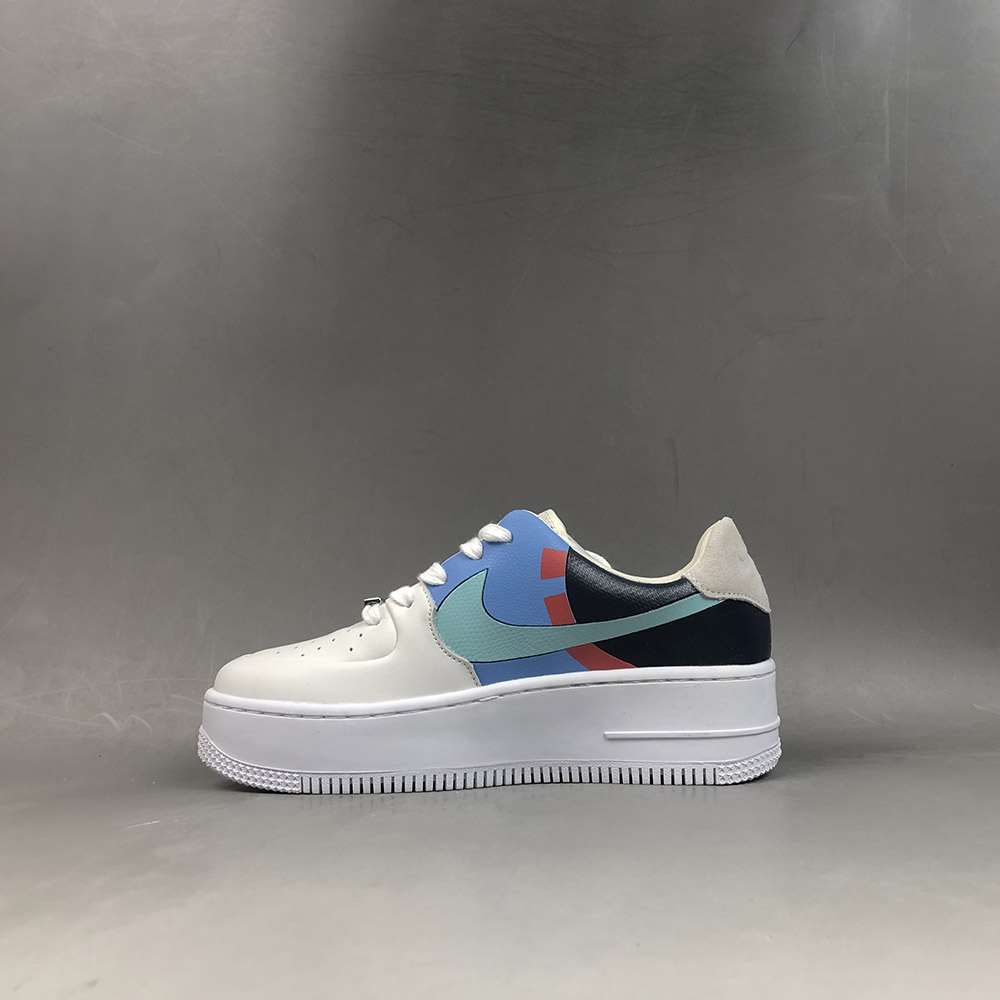 air force 1 white and light blue