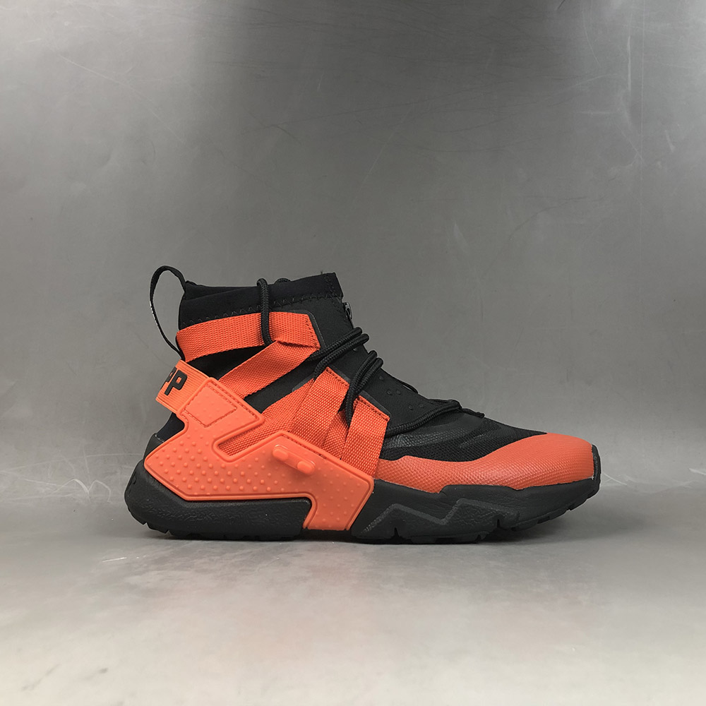 nike huarache orange black