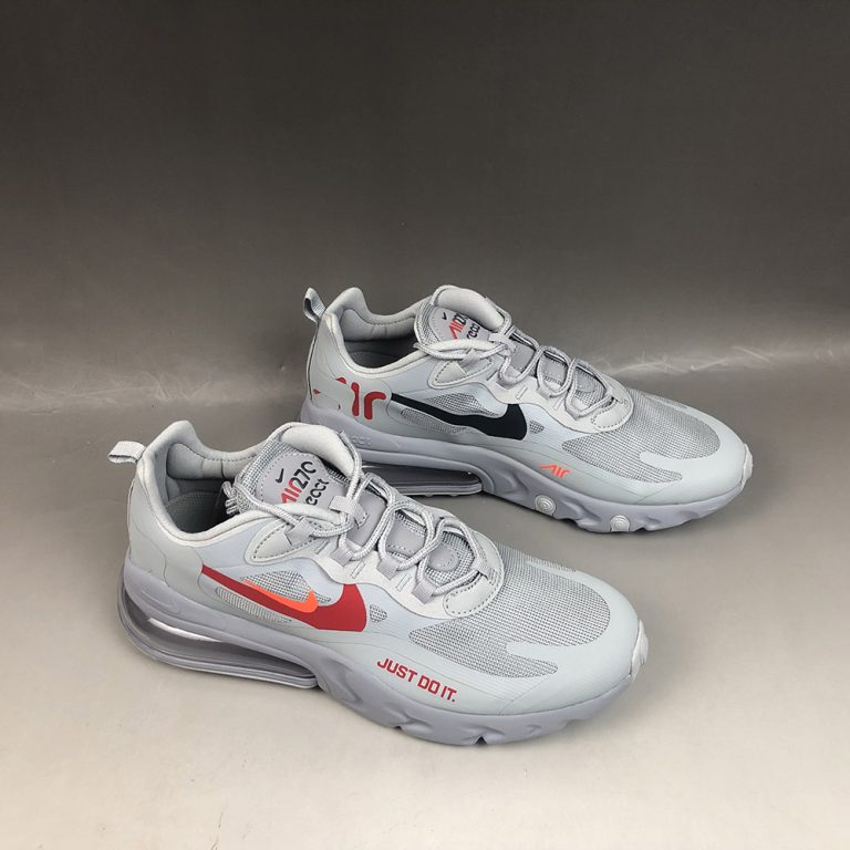 Nike Air Max 270 React âJust Do Itâ Wolf Grey/Hyper Crimson-University Red For Sale â The Sole Line