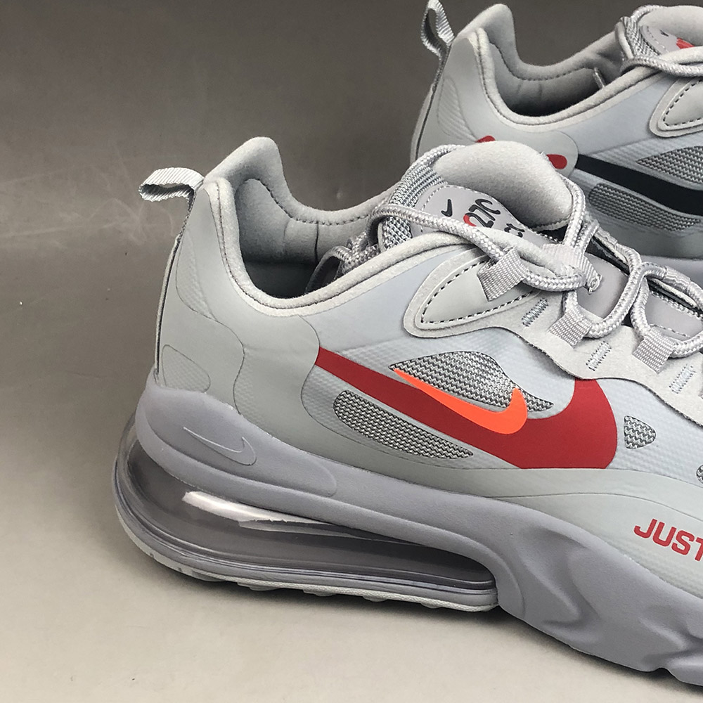 Nike Air Max 270 React “Just Do It” Wolf Grey/Hyper Crimson-University Red For Sale – The Sole Line