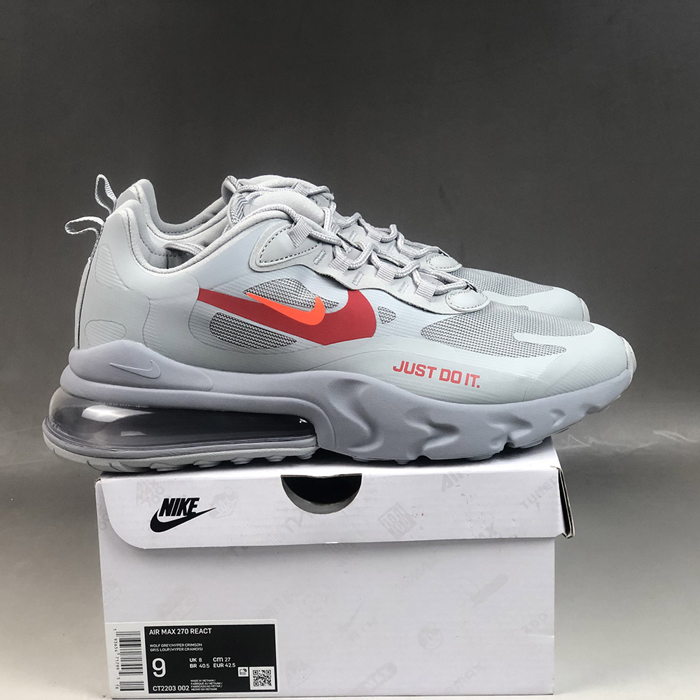 air max 270 react wolf grey red