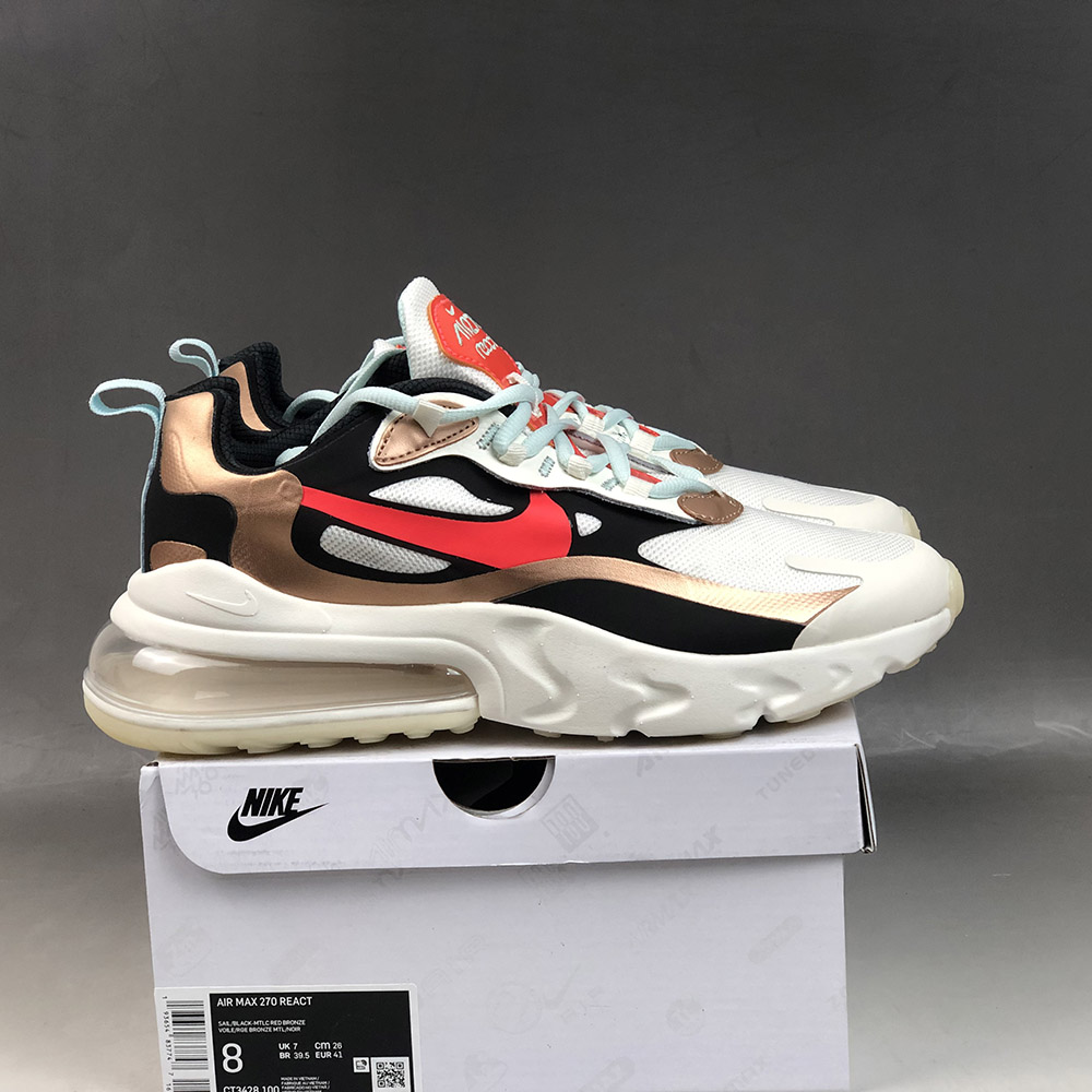 Nike Air Max 270 React Sail/Black-Metallic Red Bronze For Sale – The Sole  Line
