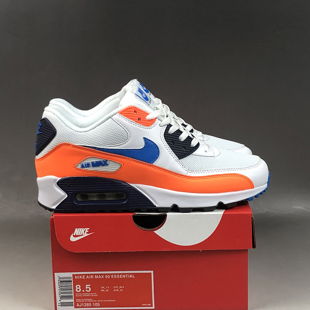 blue and orange air max 90