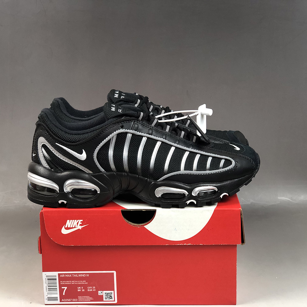 nike air max tailwind iv black silver