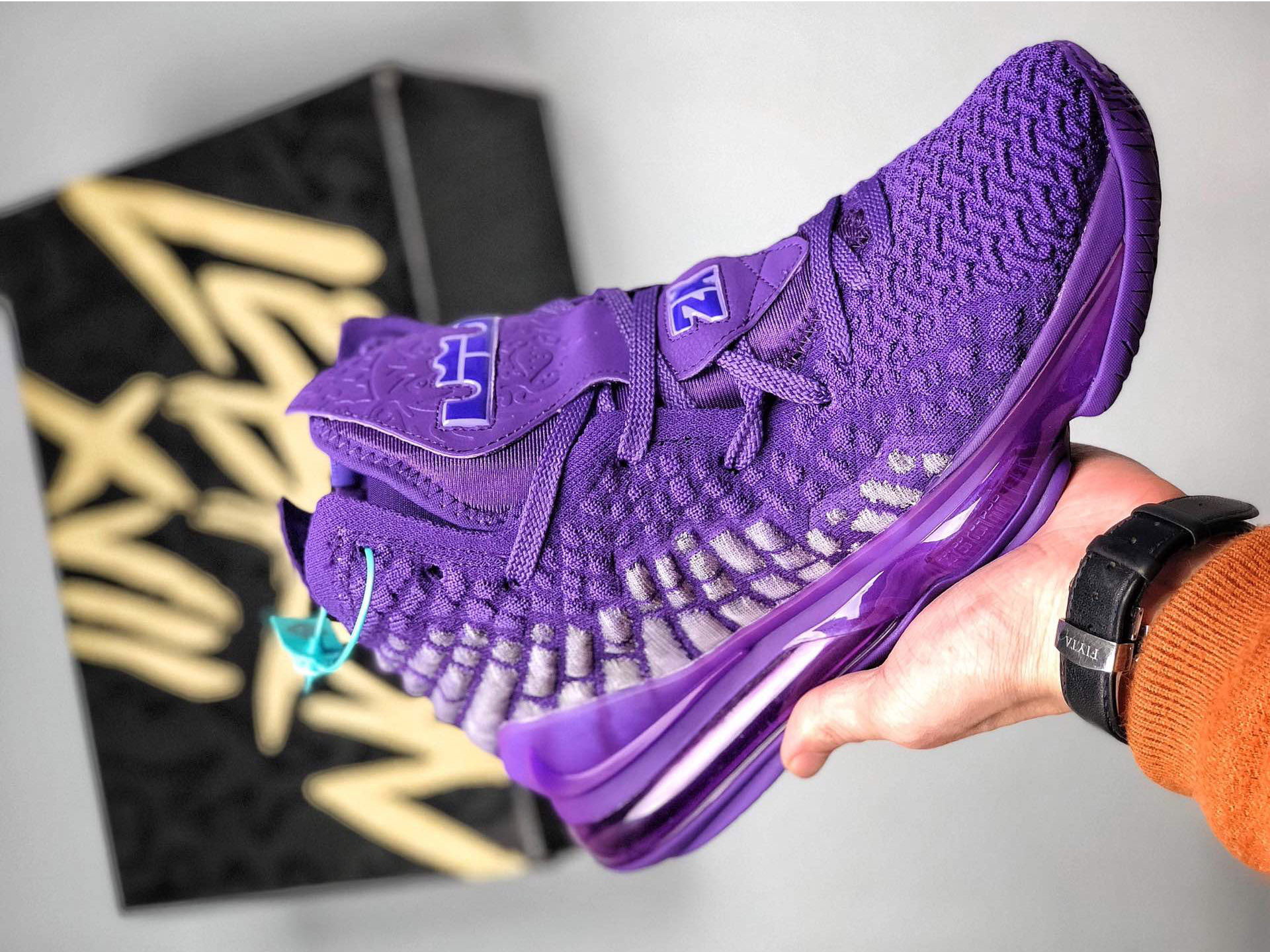 lebron purple shoes