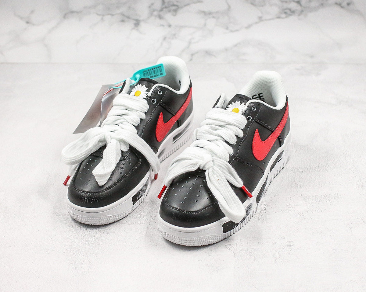 PEACEMINUSONE x Nike Air Force 1 “Para-noise” Black/Sport Red-White – The Sole Line