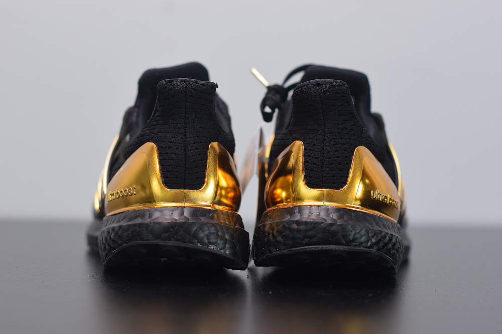 ultra boost core black gold metallic