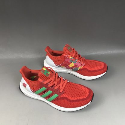 ultra boost green and red