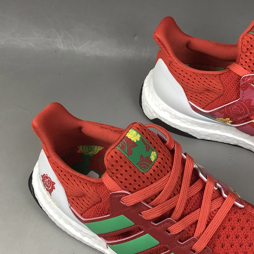 ultra boost red and green