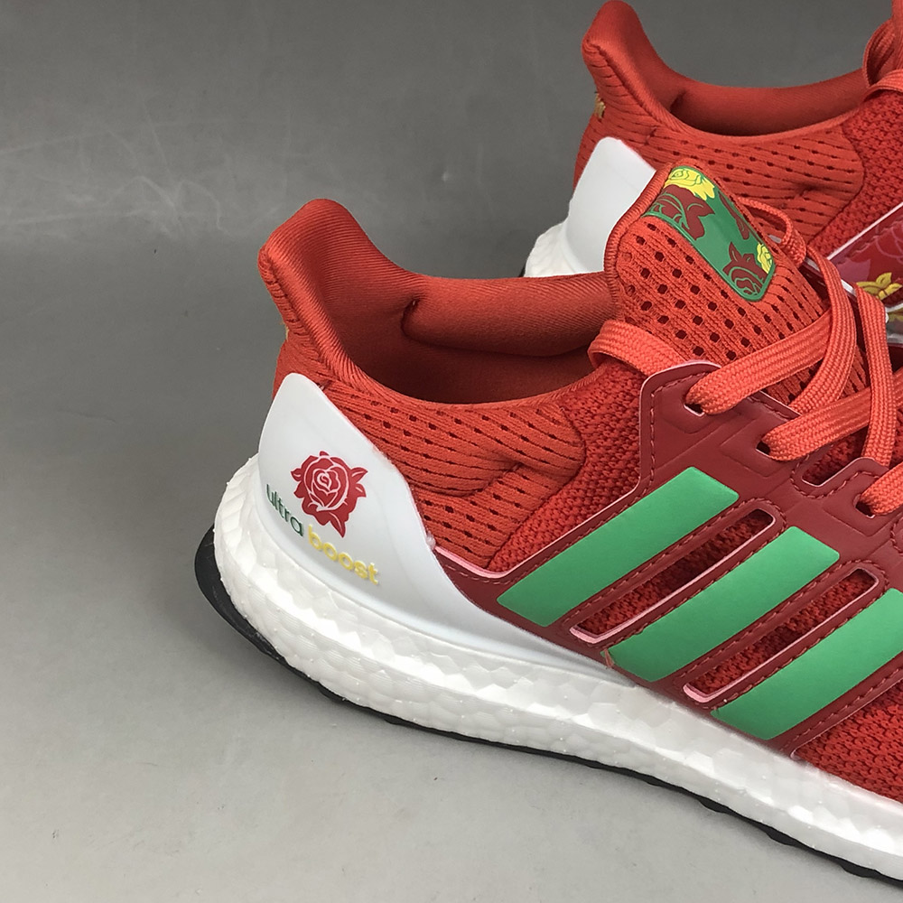 ultra boost red and green